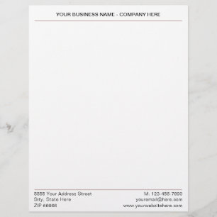 Custom Name Address Company Letterhead with Logo