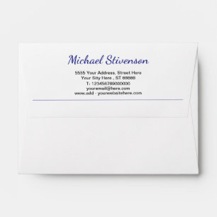 Custom Name Address Contact Info Mailing Envelope 
