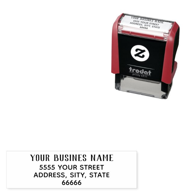 Custom Name Address Self-inking Stamp Template (In Situ)