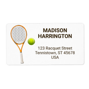 Custom Name & Address Tennis