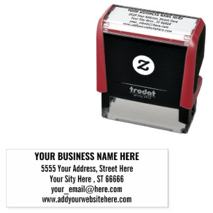 Custom Name Address Wibsite E-mail Stamp Example
