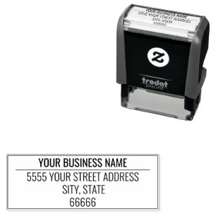 Custom Name Address Your Colour Font Modern Stamp