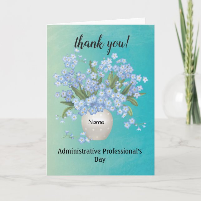 Custom Name Administrative Professional's Day Card (Front)
