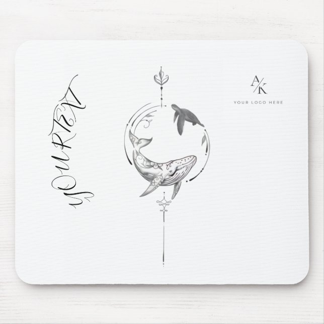 Custom Name Aesthetic Artwork Mouse Pad (Front)