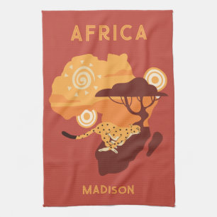 Custom Name Africa Kitchen Towel