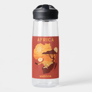 Custom Name Africa Water Bottle