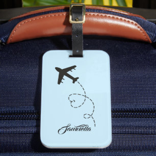 Custom name Airplane Destination Travel bridesmaid Luggage Tag