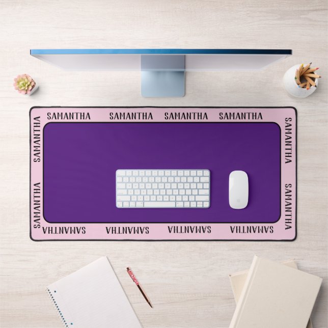 Custom name all around personalized desk mat (Office 1)