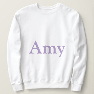 Custom Name Amy White Women's Sweatshirt