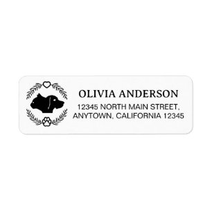 Custom Name and Address Cat And Dog