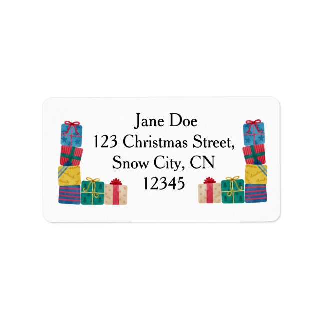 Custom Name and Address Gift Design Label (Front)