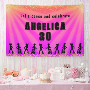 Custom name and age birthday banner