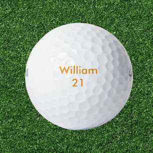 Custom Name and Age Birthday Golf Balls