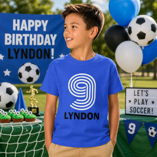 Custom Name and Age Sporty Birthday  T-Shirt