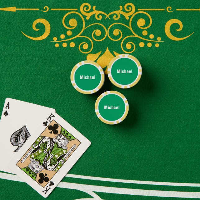 Custom Name and Colours Personalized Poker Chips (Poker Table (Stack))