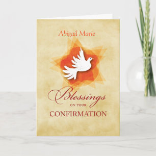 Custom Name and Date, Confirmation Congratulations Card