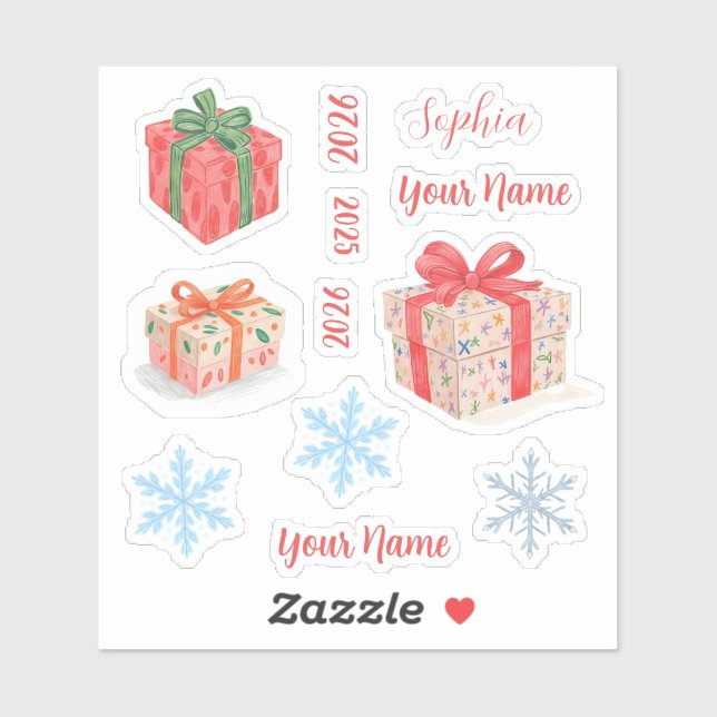 Custom Name and Gift Box  (Sheet)