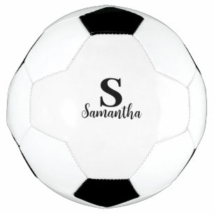 Custom Name and Initials Personalized Monogram Soccer Ball