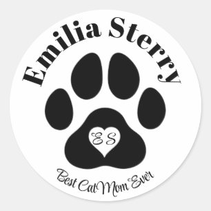 Custom Name And Initials Stickers For Pet Lovers