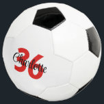Custom Name and Jersey Number Kids Soccer Ball<br><div class="desc">Your favourite soccer player will love this personalized soccer ball.  Customize with players name and number.  This custom soccer ball will make a great gift for christmas,  birthdays or any other special occasion.</div>