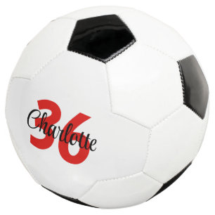Custom Name and Jersey Number Kids Soccer Ball