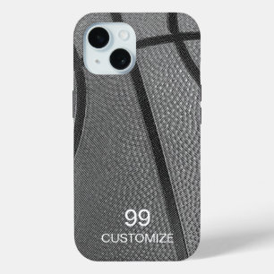 Custom Name And Number Basketball iPhone 15 Case