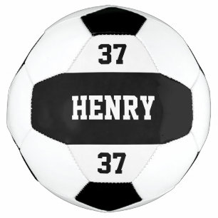 Custom Name and Number Cool Modern Personalized Soccer Ball