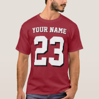 Custom Name and Number Jersey Sports