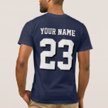 Custom Name and Number Jersey Sports T-Shirt<br><div class="desc">Custom Name and Number Jersey Sports T-Shirt</div>