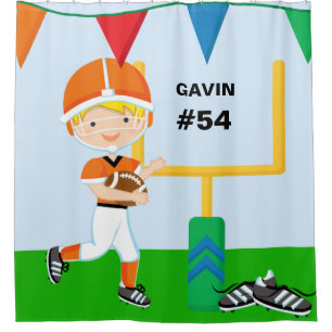Custom Name and Number Orange Football Player