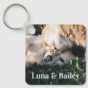 Custom Name and Pet Photo Keychain