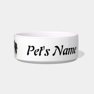 Custom Name and Photo Border Collie, Pet, Dog Bowl