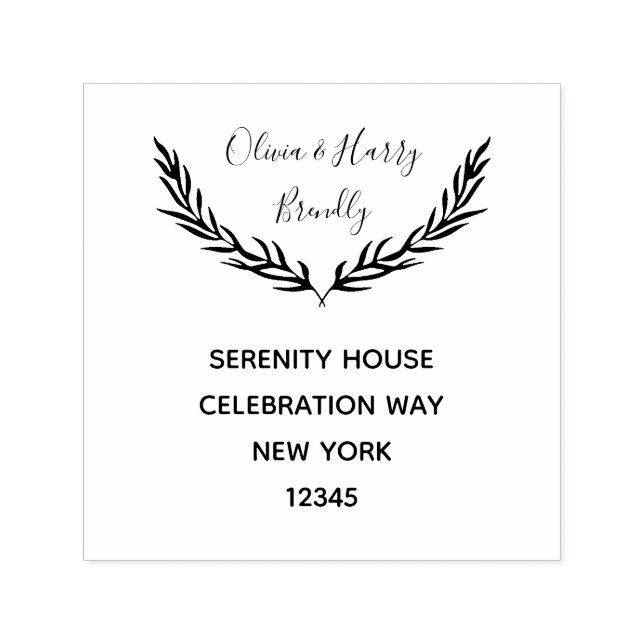 Custom Name And Return Address Self Inking Stamp (Design)