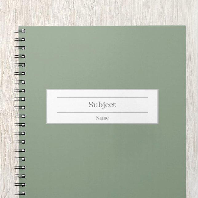 Custom Name and School Subject Hardcover Notebook (Custom School Subject Notebook)
