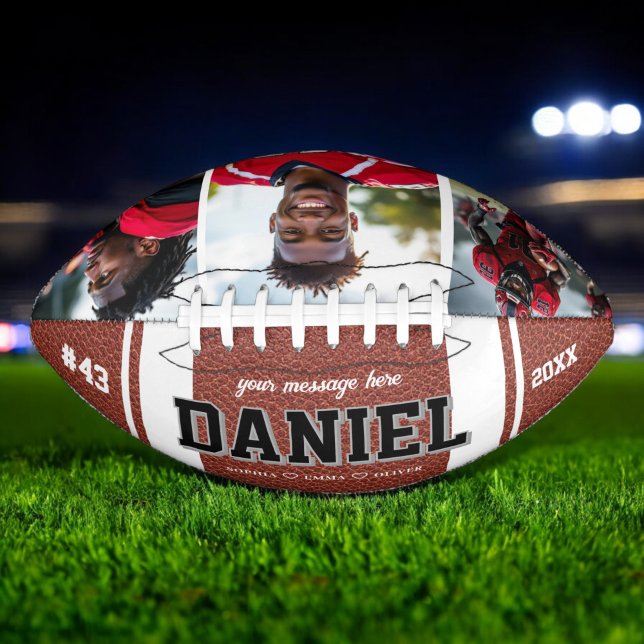 Custom Name and Text Photo Keepsake Gift Football (Creator Uploaded)