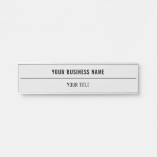 Custom Name and Title Door Sign - Your Colours