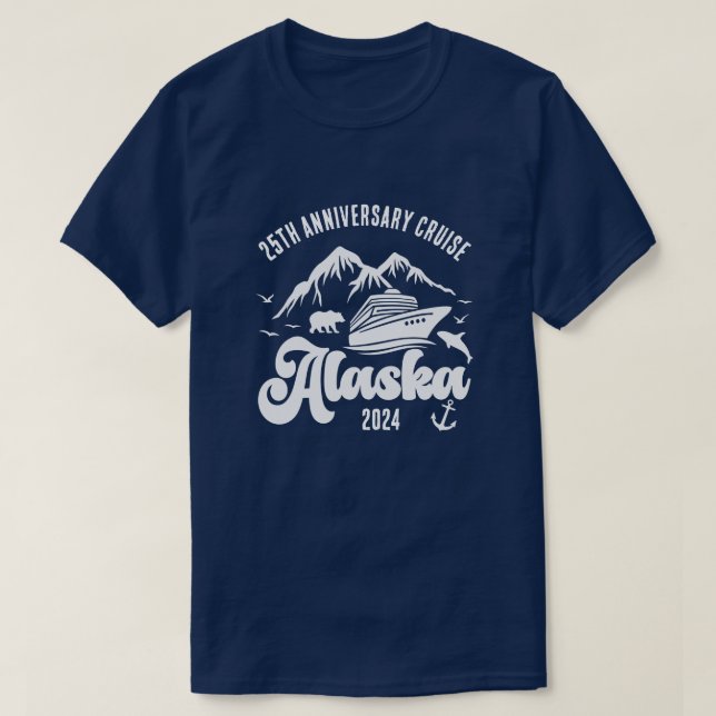 Custom Name and Year Alaska Cruise T-Shirt (Design Front)