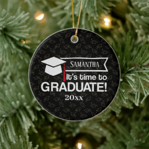 Custom Name and Year Graduation Gift Ornament