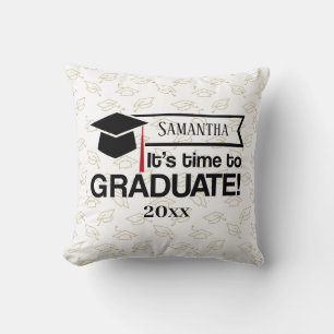 Custom Name and Year Graduation Gift Throw Pillow