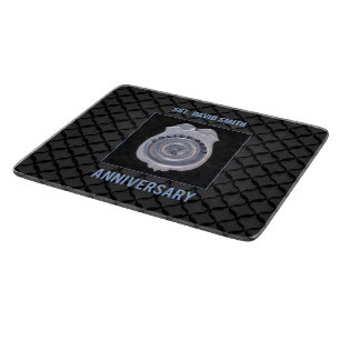 Custom Name, Anniversary with Police Department Cutting Board