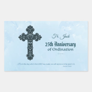Custom Name & Anniversary Year Ordination, Priest Sticker