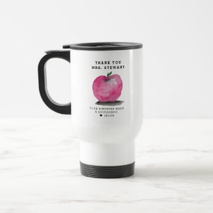 Custom Name Apple Personalized Teacher Thank You Travel Mug