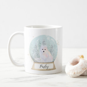 Custom Name Arctic Fox Christmas  Coffee Mug