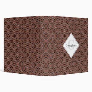 Custom Name Art Deco Safari Sunset Boho Mandala Binder