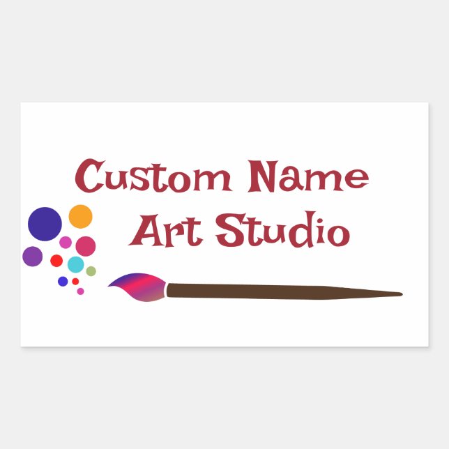 Custom Name Art Studio Artist Painter Sticker (Front)