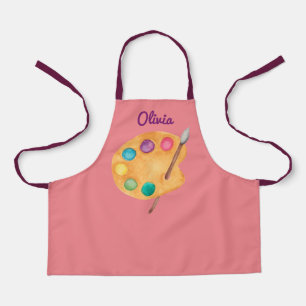 custom NAME Artist art palette paint kids apron