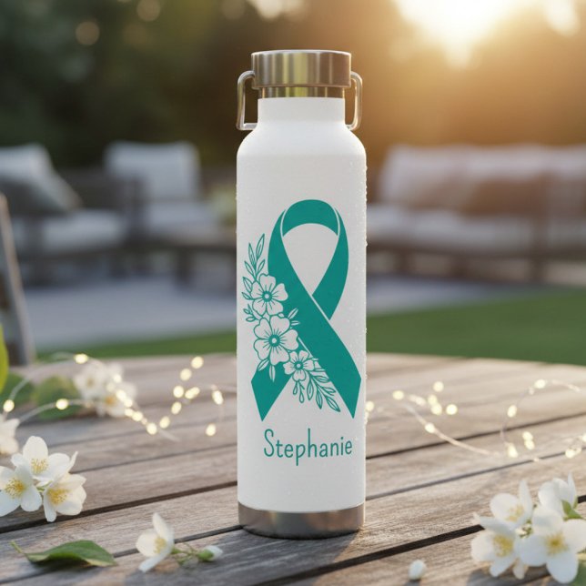 Custom Name Asthma Allergy Awareness Water Bottle (Creator Uploaded)