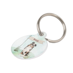 Custom Name Australian Shepherd Pet Dog Tag