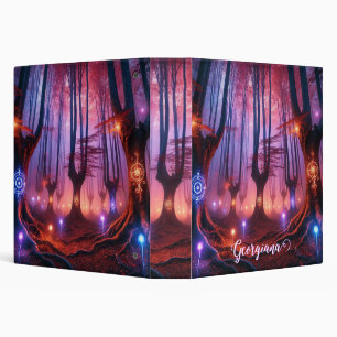 Custom Name Autumnal Enchanted Whimsigoth Forest Binder