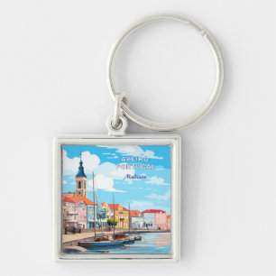 Custom Name Aveiro Portugal Keychain